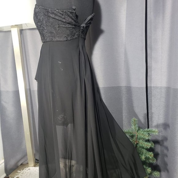 EXTREME Women Dress Off Shoulder Waist Chiffon Irregular Dress - Picture 3 of 5